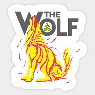 The Wolf Fire Sticker